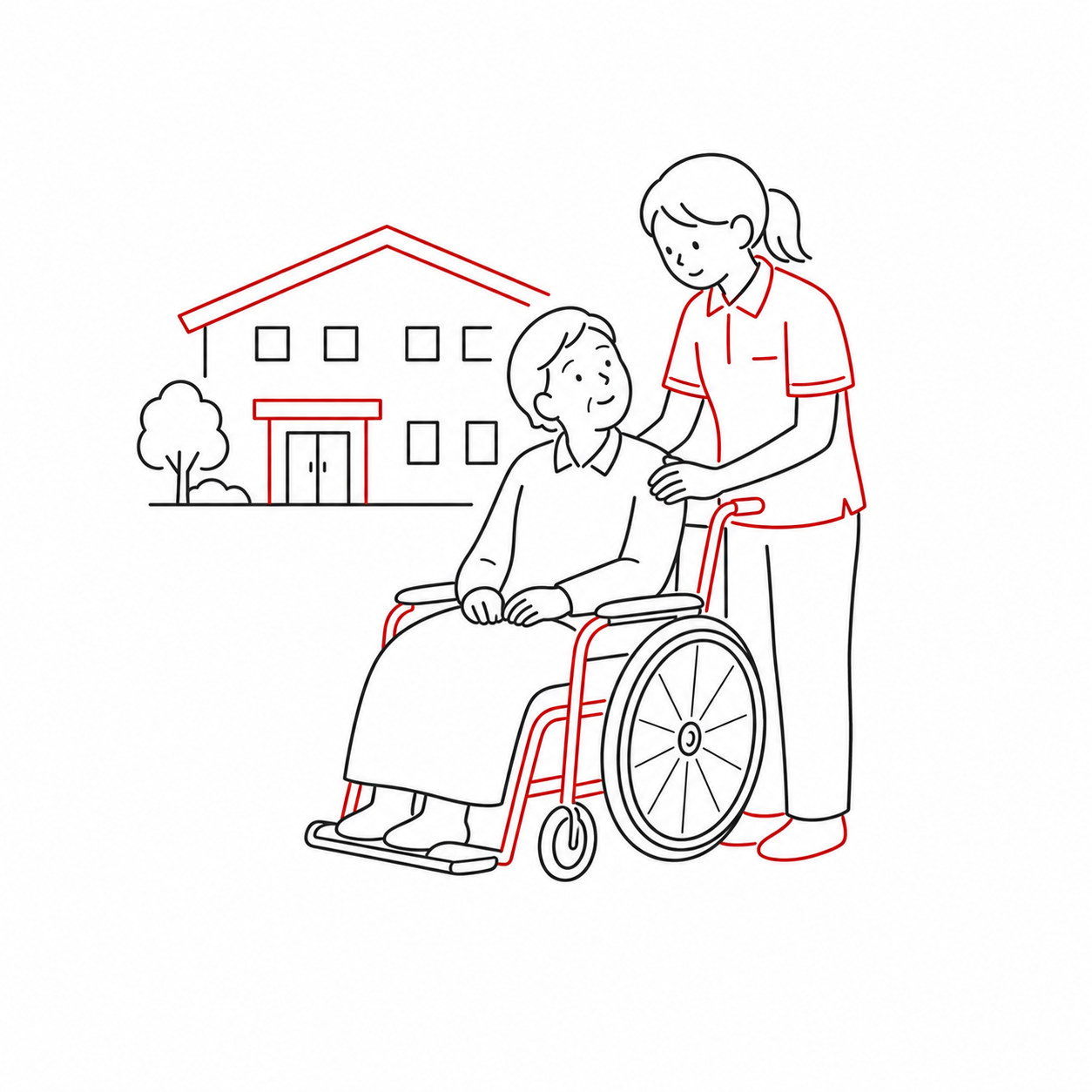 介護施設のイラスト